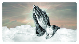 DSC700 103 BZ Praying Hands Clouds Bronze